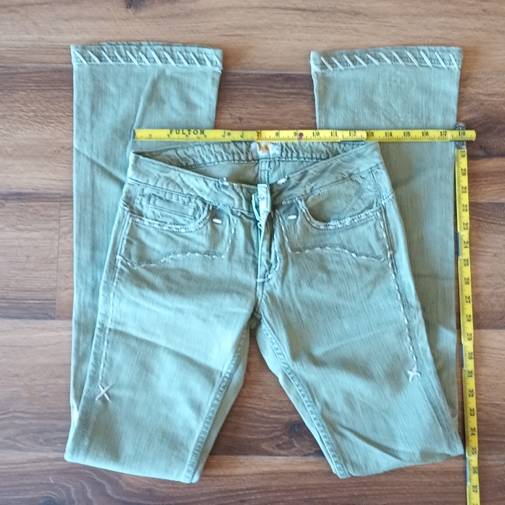 Antik Denim Boot Cut Jeans in Green Size 26